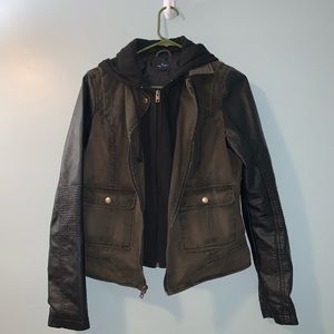 American Eagle Army/Leather Jacket